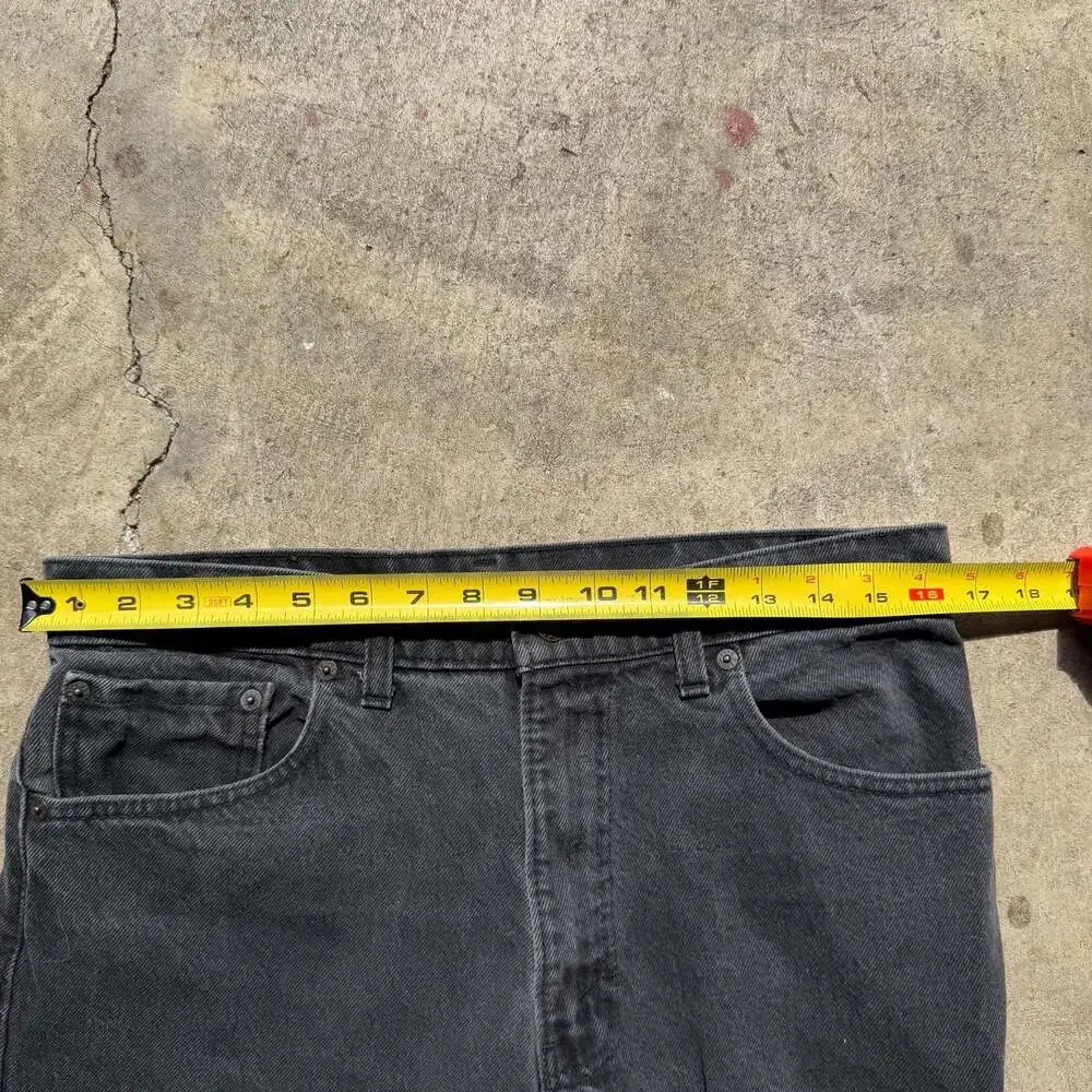 Vintage 90s USA Made Jeans  Levi's 550 Black Denim Jeans Men's 34x34